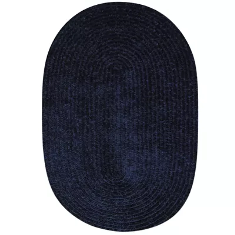 Better Trends Chenille Braid Oval Accent Rug