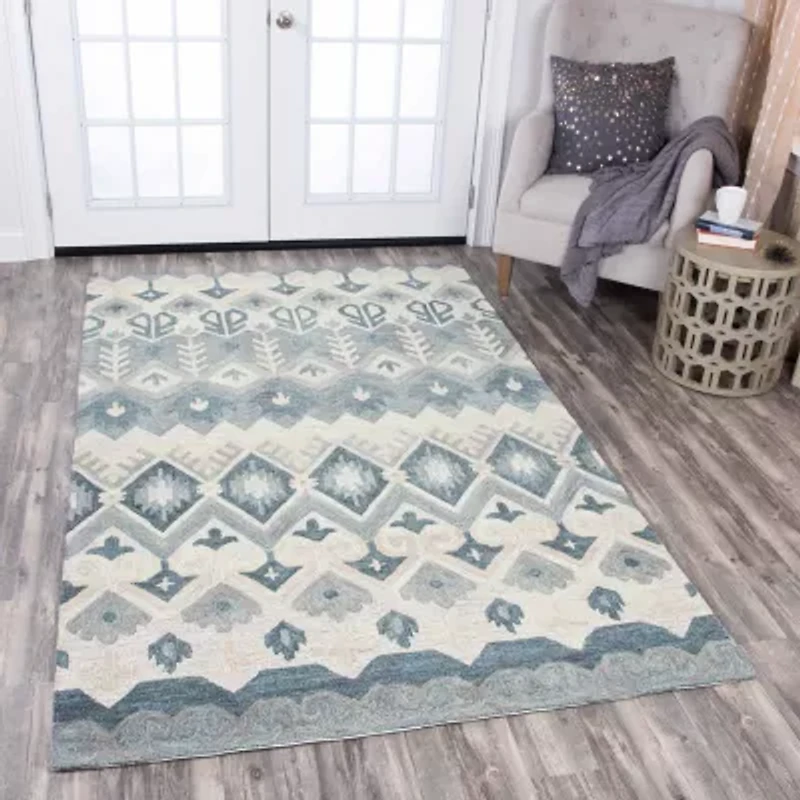 Rizzy Home Resonant Collection Lena Geometric Rectangular Rugs