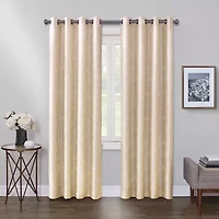 Max Blackout Mystique Grommet Top Embroidered 100% Single Curtain Panel