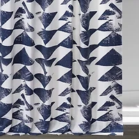 Exclusive Fabrics & Furnishing Triad Printed Cotton Rod Pocket Back Tab Light-Filtering Single Curtain Panel
