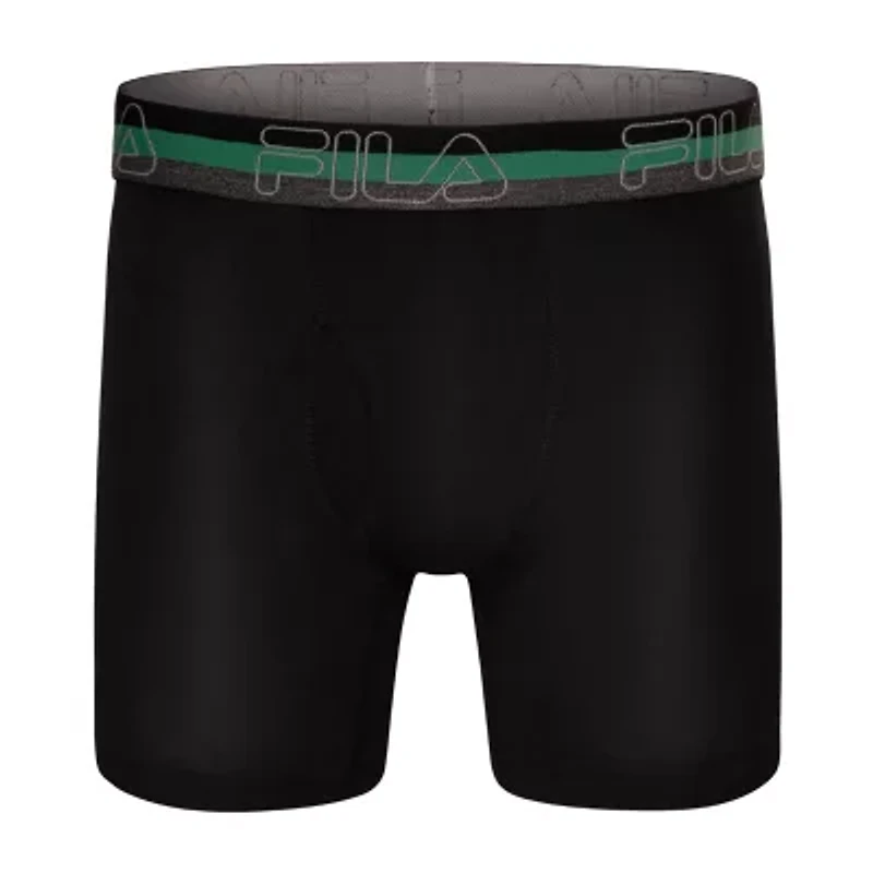 FILA Ultra Soft Stretch Mens 4 Pack Boxer Briefs Fm312bxcs28-001