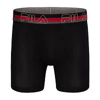 FILA Ultra Soft Stretch Mens 4 Pack Boxer Briefs Fm312bxcs28-001