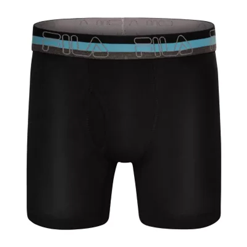 FILA Ultra Soft Stretch Mens 4 Pack Boxer Briefs Fm312bxcs28-001