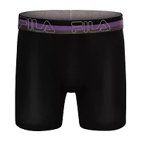 FILA Ultra Soft Stretch Mens 4 Pack Boxer Briefs Fm312bxcs28-001