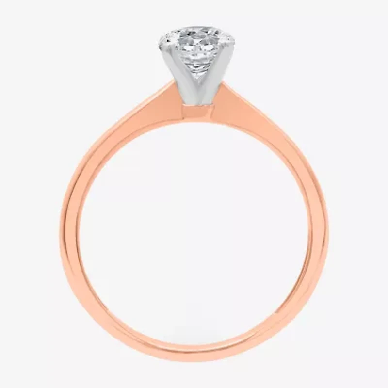 (G / SI2) Womens 3/4 CT. Lab-Grown White Diamond 10K Gold or 14K Round Solitaire Engagement Ring