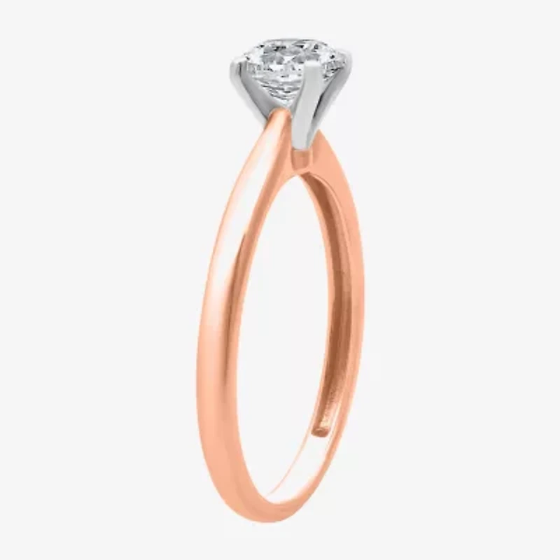 (G / SI2) Womens 3/4 CT. Lab-Grown White Diamond 10K Gold or 14K Round Solitaire Engagement Ring