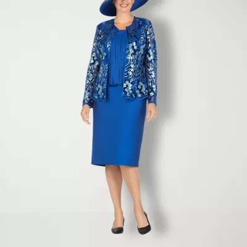 Giovanna Signature 3-pc. Floral Skirt Suit-Plus