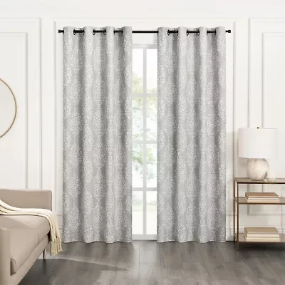 Fieldcrest Heritage Serafina Grommet Top Energy Saving 100% Blackout Single Curtain Panel