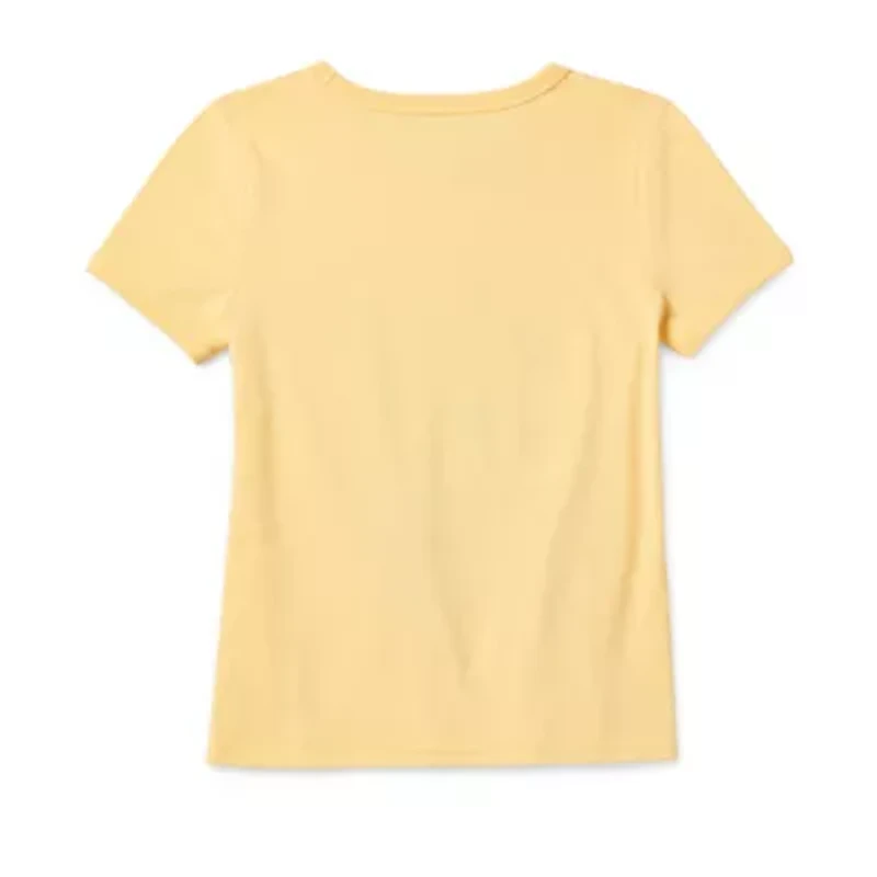 Thereabouts Little & Big Girls Round Neck Short Sleeve Graphic T-Shirt