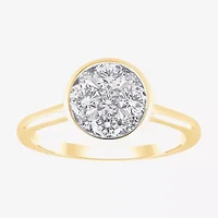 Diamond Blossom (G / Si2) Womens 3/4 CT. T.W. Lab Grown White 10K Gold Round Cocktail Ring
