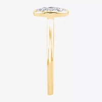 Diamond Blossom (G / Si2) Womens 3/4 CT. T.W. Lab Grown White 10K Gold Round Cocktail Ring
