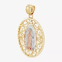 Nuestra Seãƒâ±Ora De Guadalupe / Our Lady Of Guadalupe Unisex Adult 14K Gold Oval Pendant