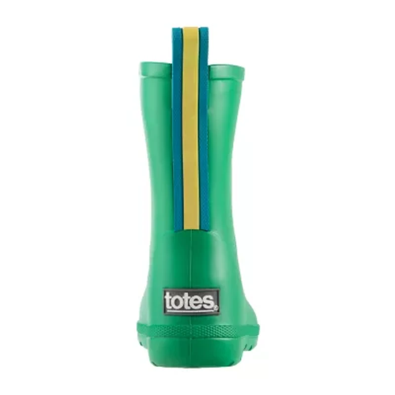 Totes Little & Big Kid Unisex Charley Waterproof Slip Resistant Flat Heel Rain Boots
