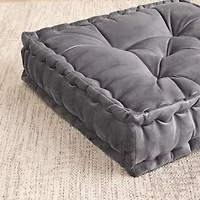 Sweet Home Collection™ 20"x20" Oversized Square Tufted Floor Pillow Faux Velvet Fabric