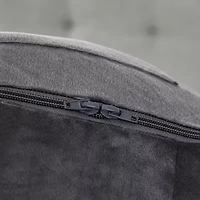 Sweet Home Collection™ Large Oversized Reading and Bed Rest Pillow with Cup Holders Detachable Neck Roll