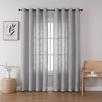 Regal Home Ashford Grommet Top Sheer Single Curtain Panel