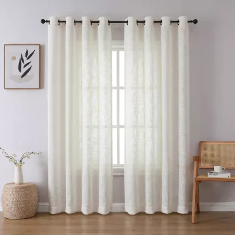 Regal Home Ashford Grommet Top Sheer Single Curtain Panel