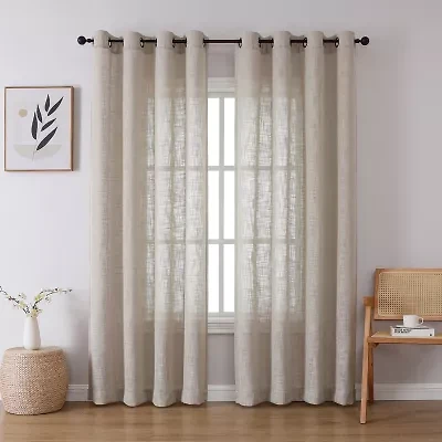 Regal Home Ashford Grommet Top Sheer Single Curtain Panel