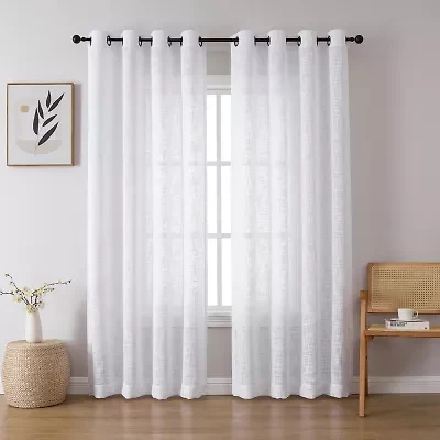 Regal Home Ashford Grommet Top Sheer Single Curtain Panel