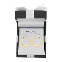 Womens 14K Gold 24mm Round Hoop Earrings