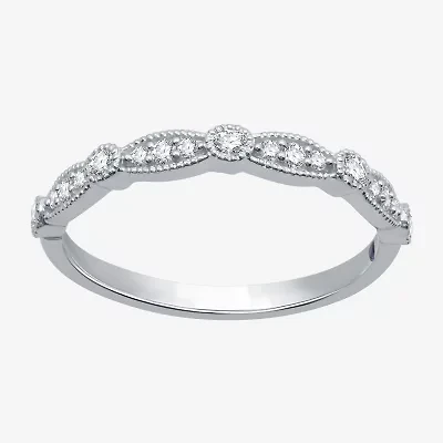 I Said Yes (H-I / I1) Womens 1/5 CT. Lab Grown White Diamond Sterling Silver Wedding Band