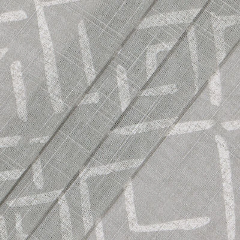 Fieldcrest Arden Diamond Brush Cotton Grommet Top Sheer Single Curtain Panel