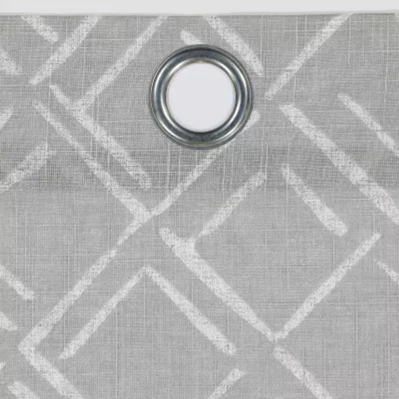 Fieldcrest Arden Diamond Brush Cotton Grommet Top Sheer Single Curtain Panel