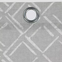 Fieldcrest Arden Diamond Brush Cotton Grommet Top Sheer Single Curtain Panel