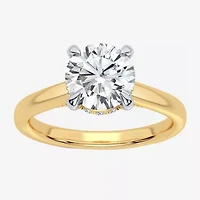 G-H / SI1-SI2) Womens CT. T.W. Lab Grown White Diamond 14K Gold Round Solitaire Engagement Ring