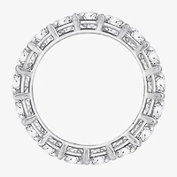 Diamonart Womens Cubic Zirconia Sterling Silver Eternity Band