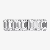 Diamonart Womens Cubic Zirconia Sterling Silver Eternity Band
