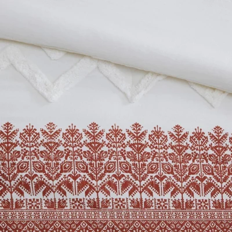 Ink+Ivy Mila 3 Piece Cotton Comforter Set with Chenille Tufting