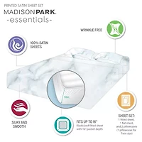 Madison Park Essentials Printed Satin Sheet Set