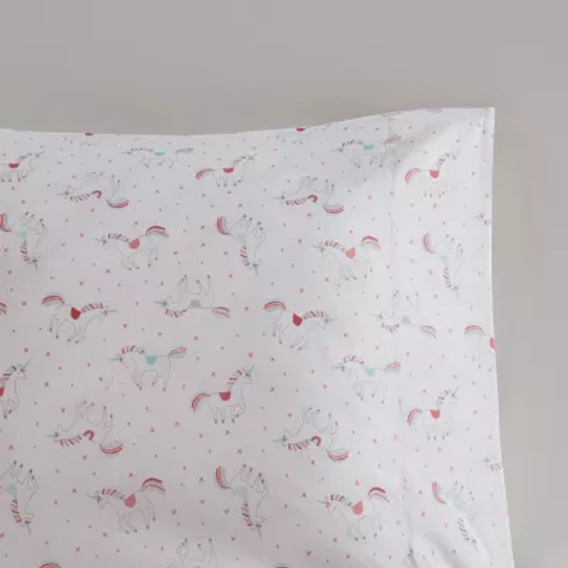 Mi Zone Kids Mia Complete Bed and Sheet Set with decorative pillow