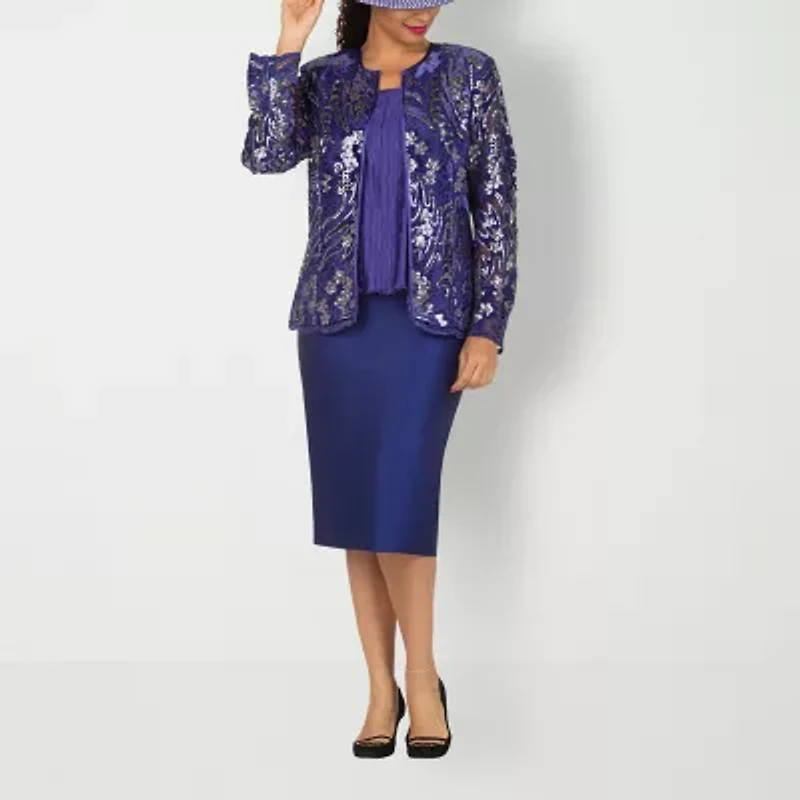 Giovanna Signature 3-pc. Floral Skirt Suit-Plus