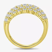 I/ I2 Womens CT. T.W. Lab Grown White Diamond 14K Gold Over Silver Cocktail Ring