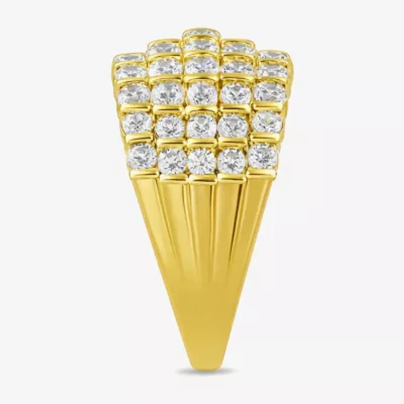 I/ I2 Womens CT. T.W. Lab Grown White Diamond 14K Gold Over Silver Cocktail Ring