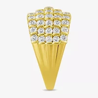 I/ I2 Womens CT. T.W. Lab Grown White Diamond 14K Gold Over Silver Cocktail Ring