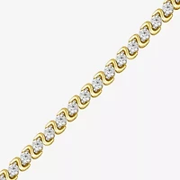 (I / I2) Womens 3 CT. T.W. Lab Grown White Diamond 14K Gold Over Silver Tennis Bracelet