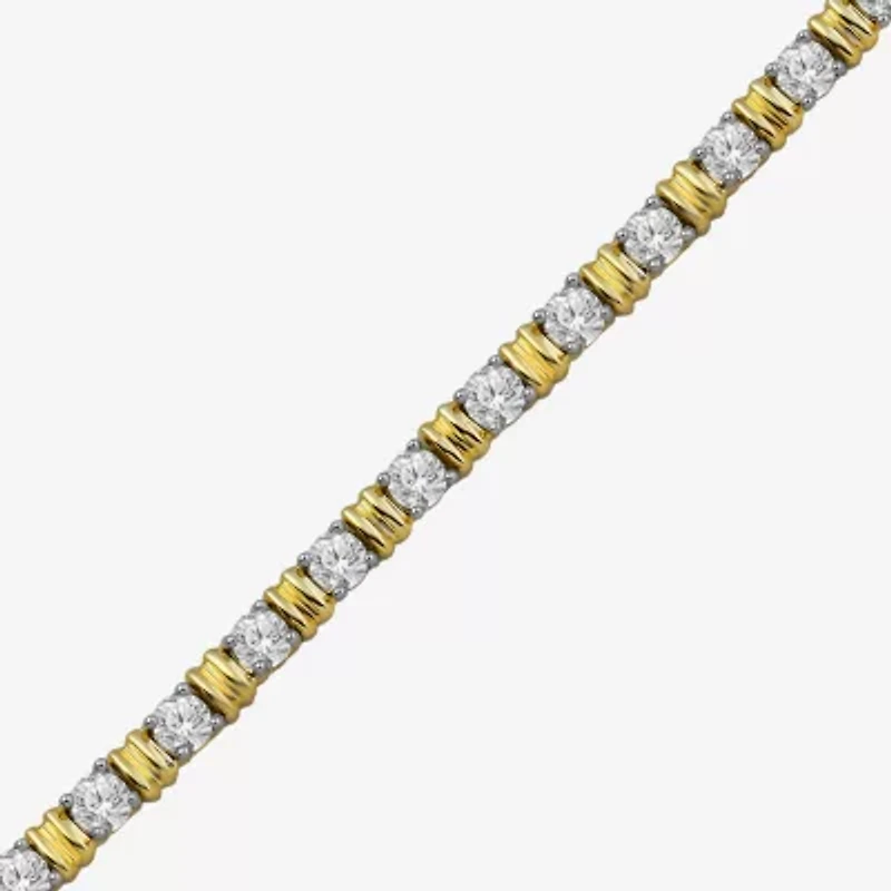 (I / I2) Womens 3 CT. T.W. Lab Grown White Diamond 14K Gold Over Silver Tennis Bracelet