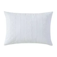 Peri Home Linen Eyelet Rectangular Throw Pillow