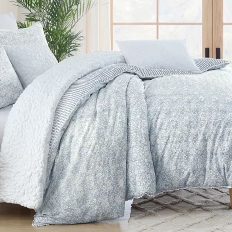 Peri Home Linen Eyelet Rectangular Throw Pillow