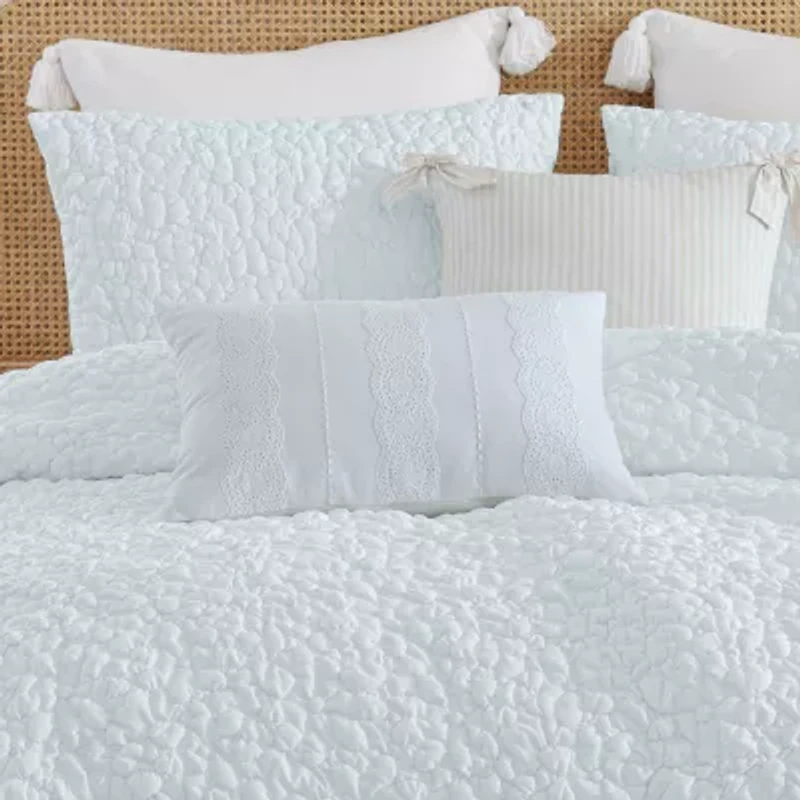 Peri Home Linen Eyelet Rectangular Throw Pillow