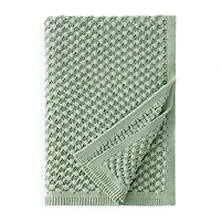 Peri Home Crochet Knit Washable Throw