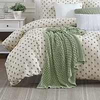 Peri Home Crochet Knit Washable Throw