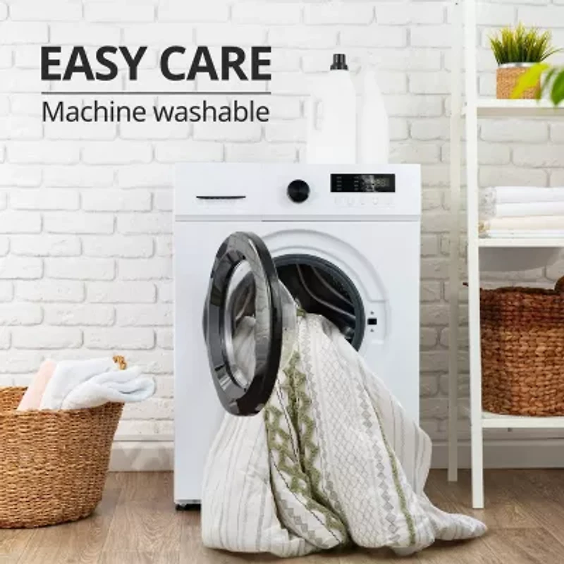 INK+IVY Imani 3pc Cotton Printed Duvet Cover Set w/ Chenille