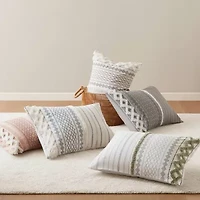 INK+IVY Imani 3pc Cotton Printed Duvet Cover Set w/ Chenille