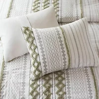 INK+IVY Imani 3pc Cotton Printed Duvet Cover Set w/ Chenille