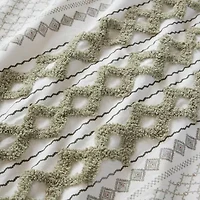 INK+IVY Imani 3pc Cotton Printed Duvet Cover Set w/ Chenille