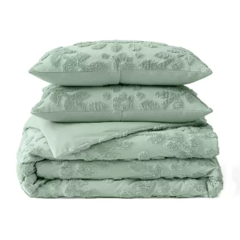 Peri Home Chenille Laurel 3-pc. Easy Care Duvet Cover Set